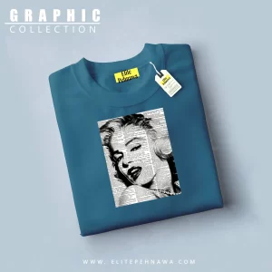BLUE PRINTED T-SHIRT PT010