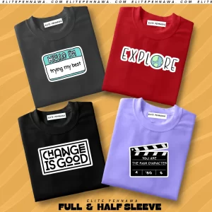 PRINTED T-SHIRT Pack of 4 Unisex 04