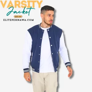 NAVY BLUE VARSITY JACKET VJ- 03