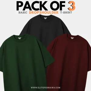 DROP SHOULDER Basic Pack of 3 DS-001