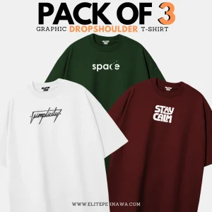 DROP SHOULDER Graphic Pack of 3 GP05