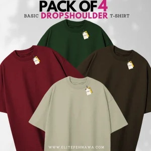 DROP SHOULDER Basic Pack of 4 BP001