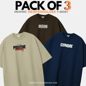 DROP SHOULDER Graphic Pack of 3 GP04